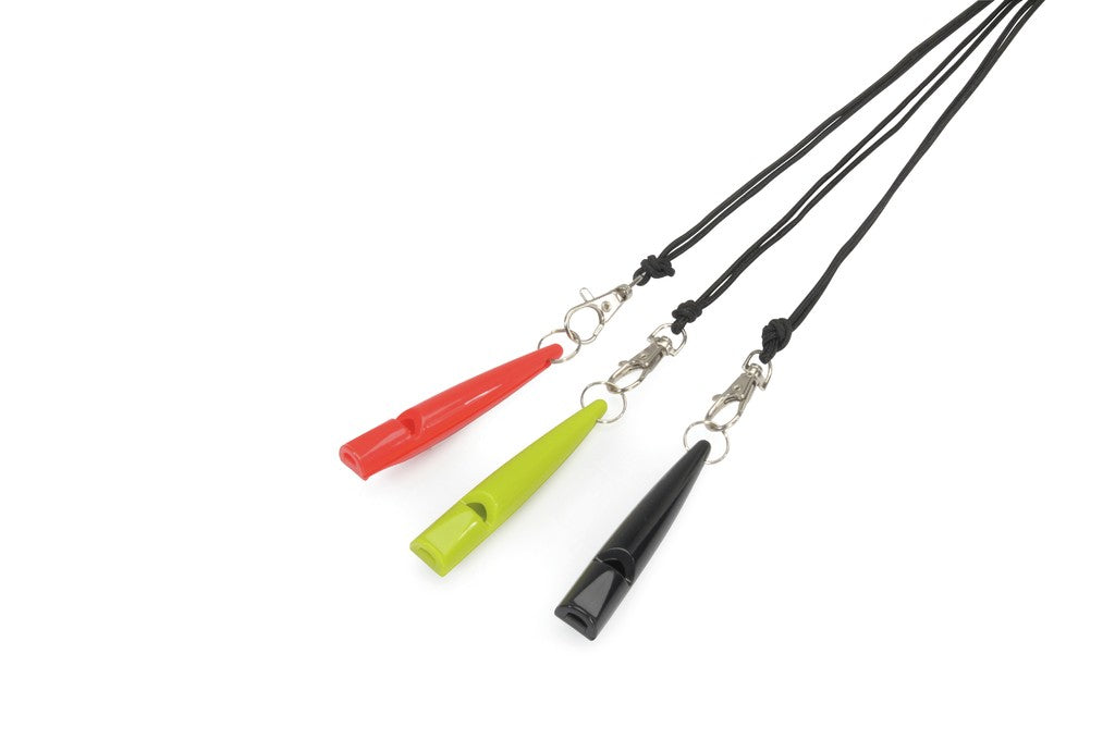 Camon fischietti addestramento cane assortiti nero rosso verde con cordino, set 3 pezzi visivi Camon fischietti addestramento cane assortiti nero rosso verde con cordino, set 3 pezzi visivi